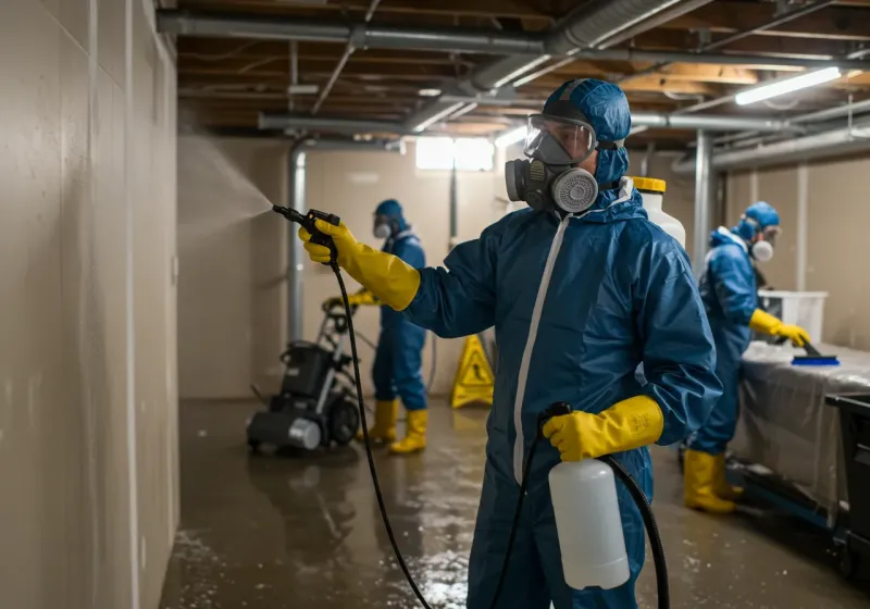 Basement Sanitization and Antimicrobial Treatment process in Brewster, NY